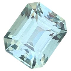4.05 Carat Natural Loose Aquamarine Emerald Shape Gemstone