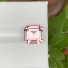 4.05 Carat Natural Loose Baby Pink Tourmaline Stone Asscher Cut Afghan Gemstone