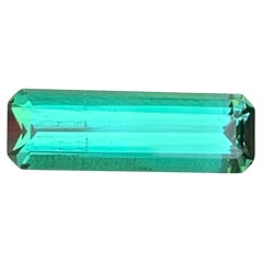 4.05 Carat Natural Loose Light Green Tourmaline Emerald Cut Afghan Gemstone