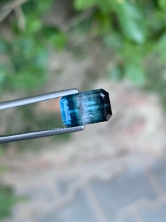 4.05 Carat Natural Loose Parti Tourmaline Emerald Shape Gemstone