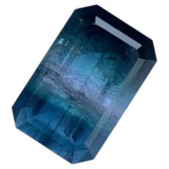 4.05 Carat Natural Loose Parti Tourmaline Emerald Shape Gemstone