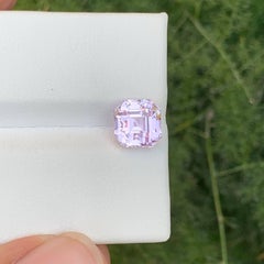 4.05 Karat Natürlicher loser rosa Kunzit Stein Asscher Schliff Afghanischer Edelstein