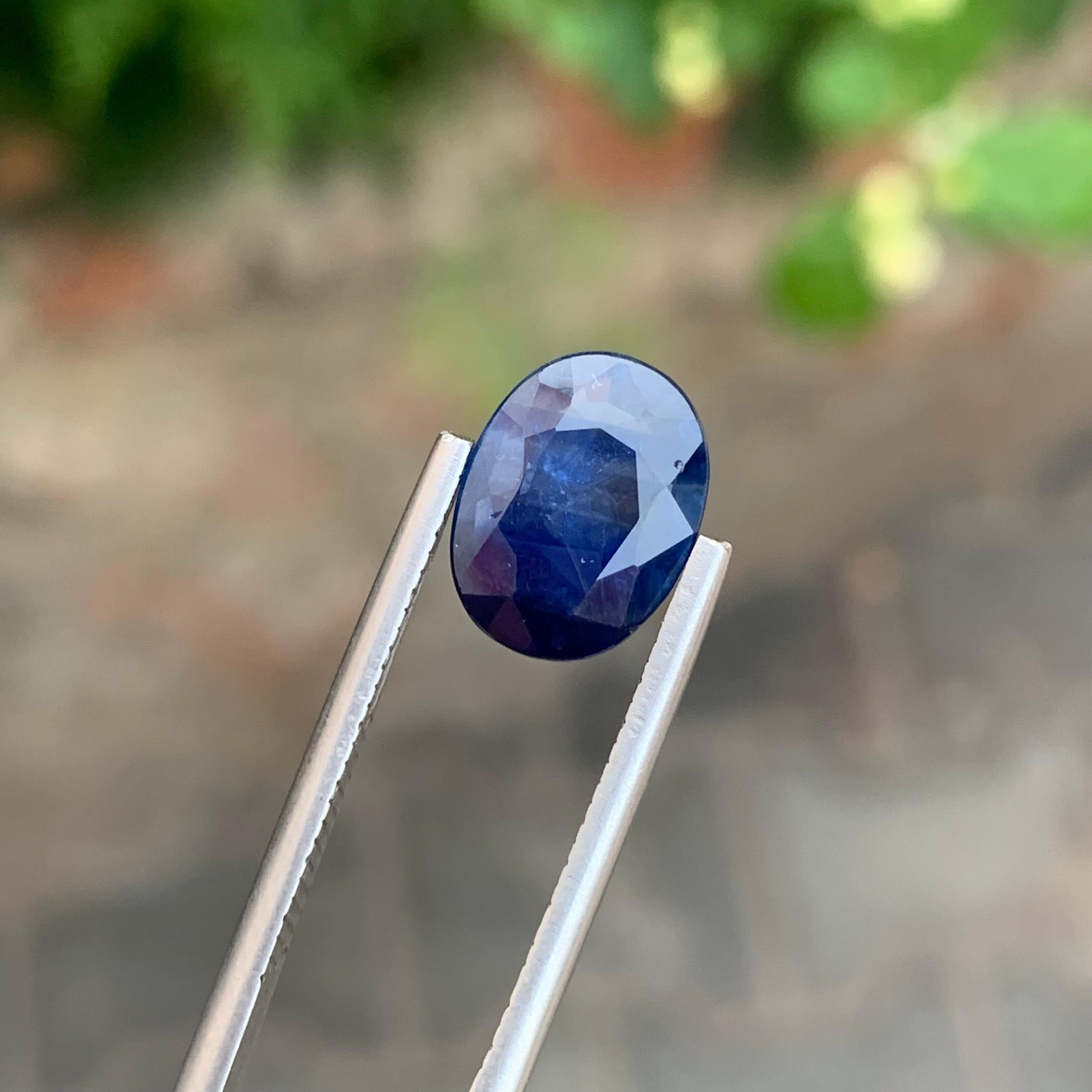 4,05 Karat Loser Blauer Saphir Ovalform Srilankan Mine Edelstein im Angebot 6