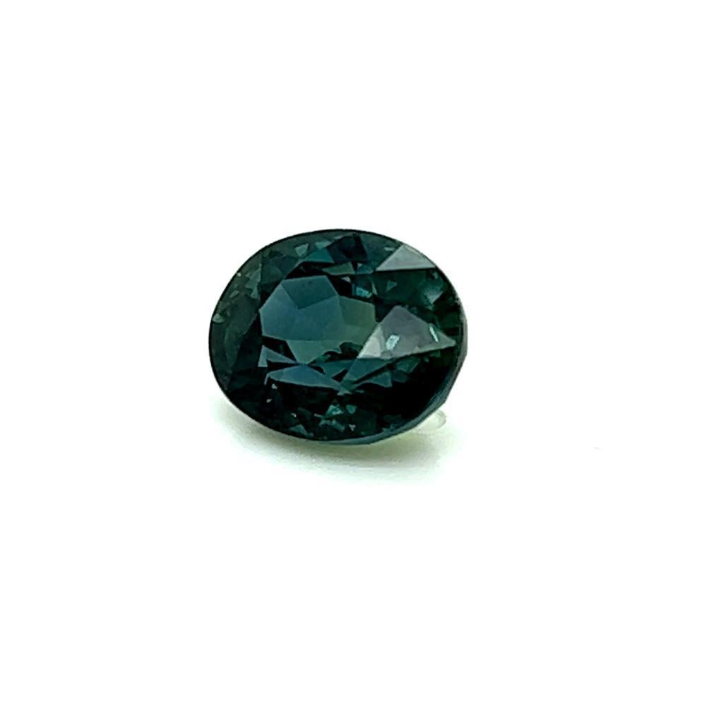 4.05 Carat Oval cut Teal Sapphire.
This exquisite Teal Sapphire weighs 4.05 carats and has intense, captivating blue-green hues.
It measures 9.5mm by 7.7mm by 6.1mm.

It is the perfect candidate for a collection of precious gemstones.

If you would
