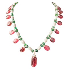 Collier Emeraude Tourmaline Diamant 405 carats en or 14k