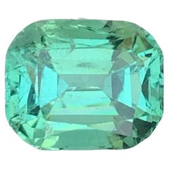 4.05 quilates Piedra turmalina verde menta talla cojín Piedra preciosa afgana