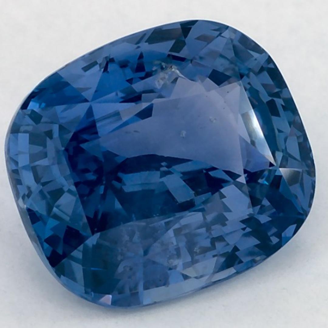 Taille coussin 4.05 Ct Blue Sapphire Cushion Loose Gemstone (pierre précieuse en vrac) en vente