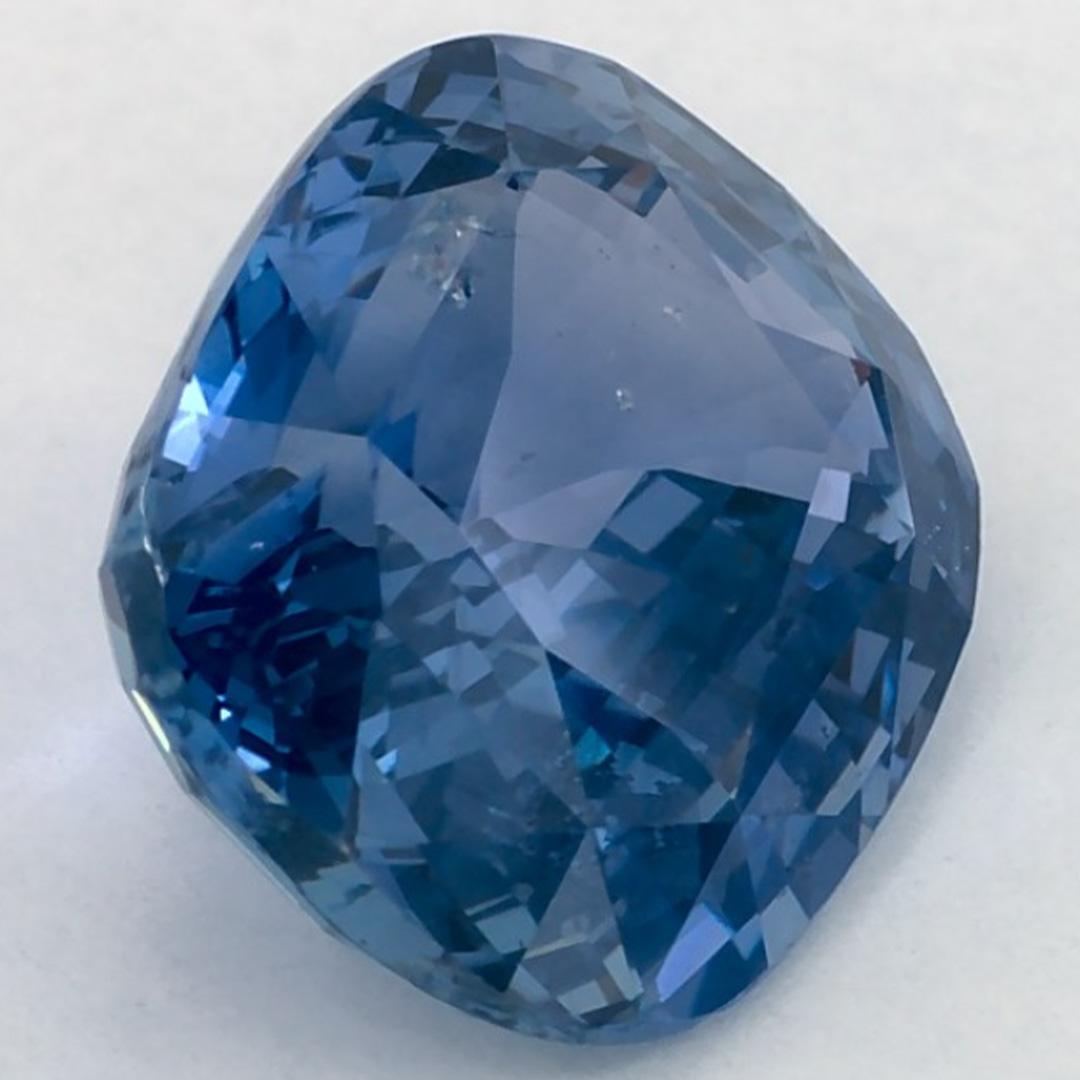 4.05 Ct Blue Sapphire Cushion Loose Gemstone (pierre précieuse en vrac) en vente 2