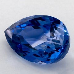4.05 Ct Blue Sapphire Pear Certified Loose Gemstone