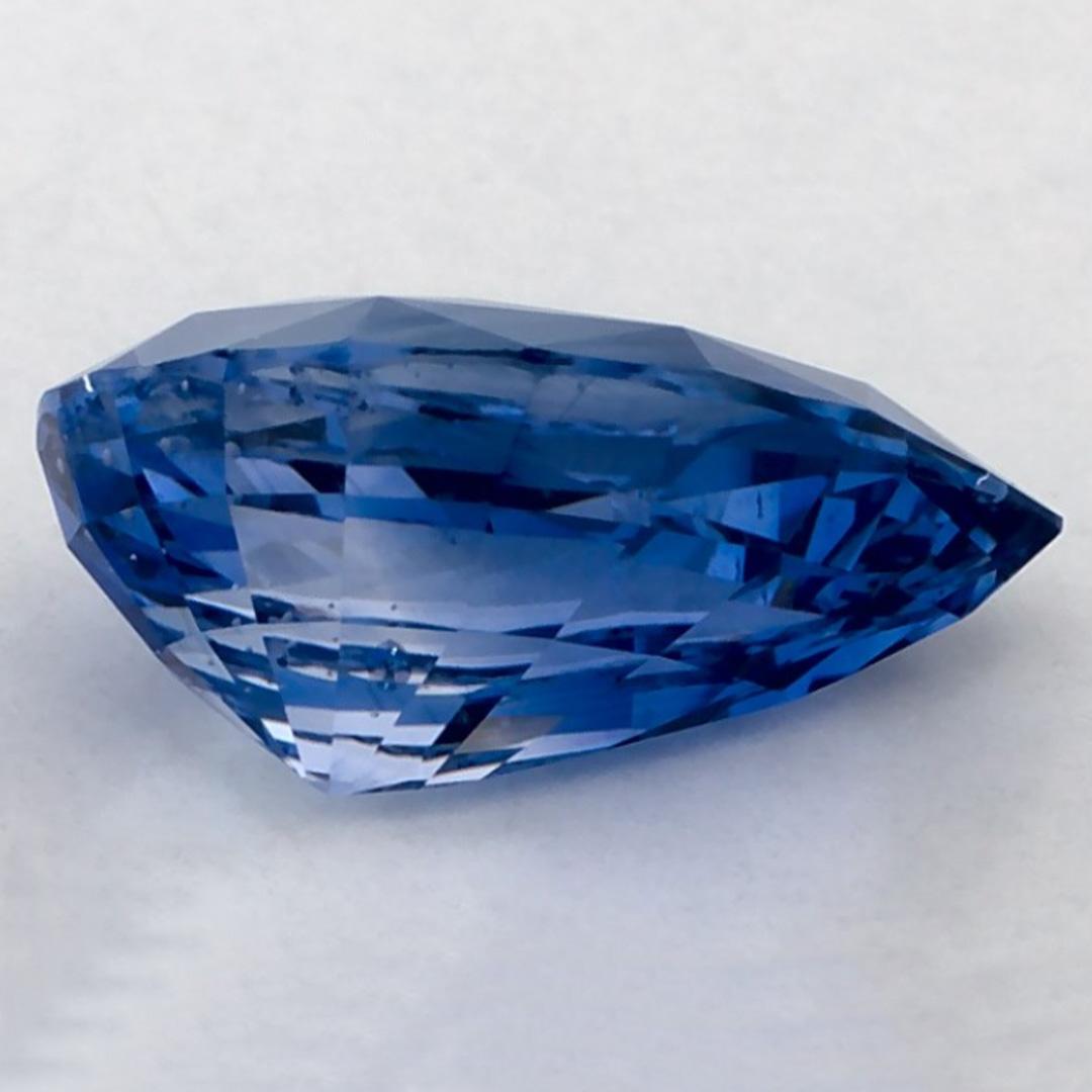 4,05 Karat blauer Saphir Birne zertifiziert loser Edelstein im Zustand „Neu“ im Angebot in Fort Lee, NJ
