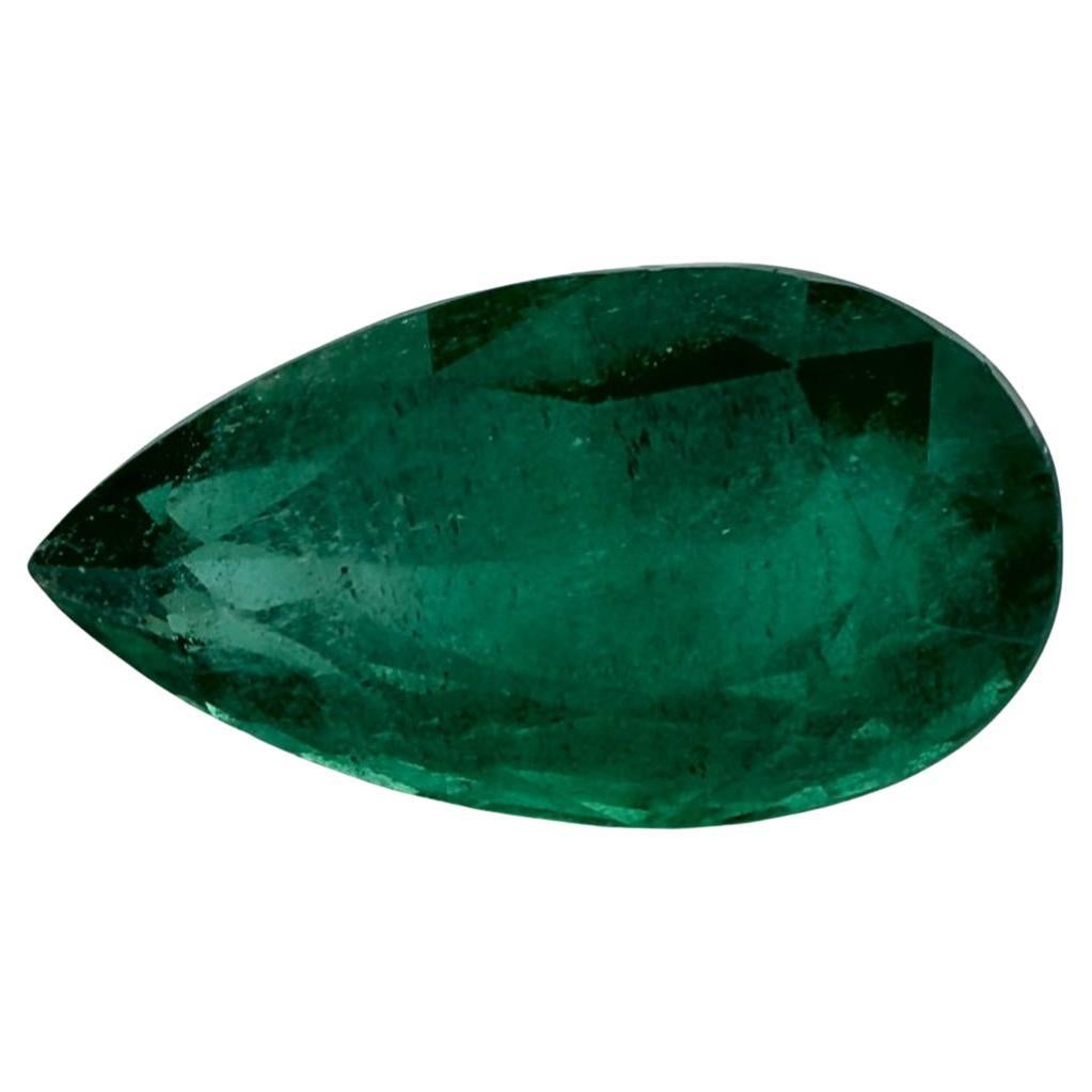 4.05 Ct Emerald Pear Loose Gemstone For Sale