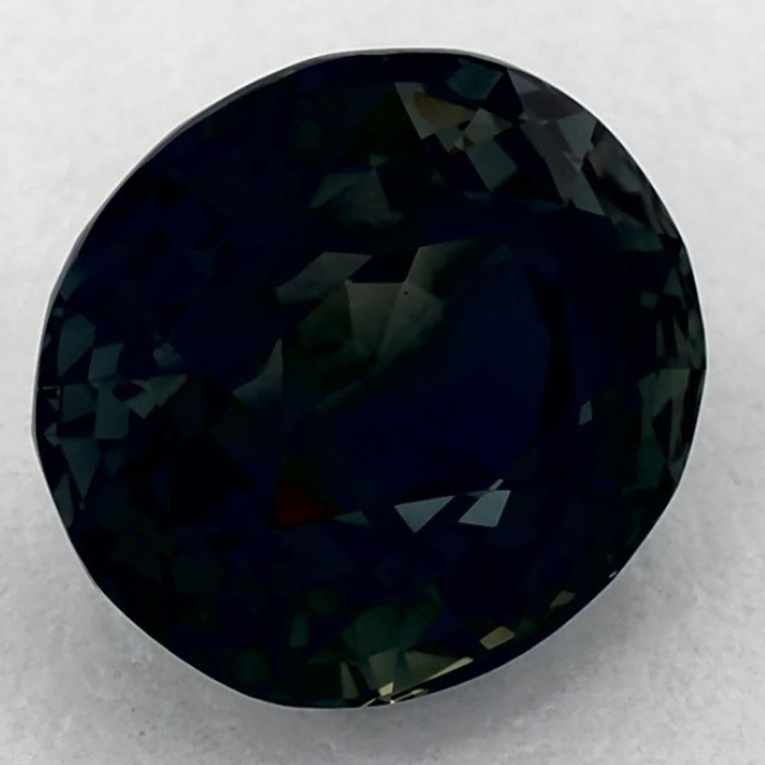 Taille ovale 4.05 Ct Green Sapphire Oval Loose Gemstone (Saphir vert ovale en vrac) en vente