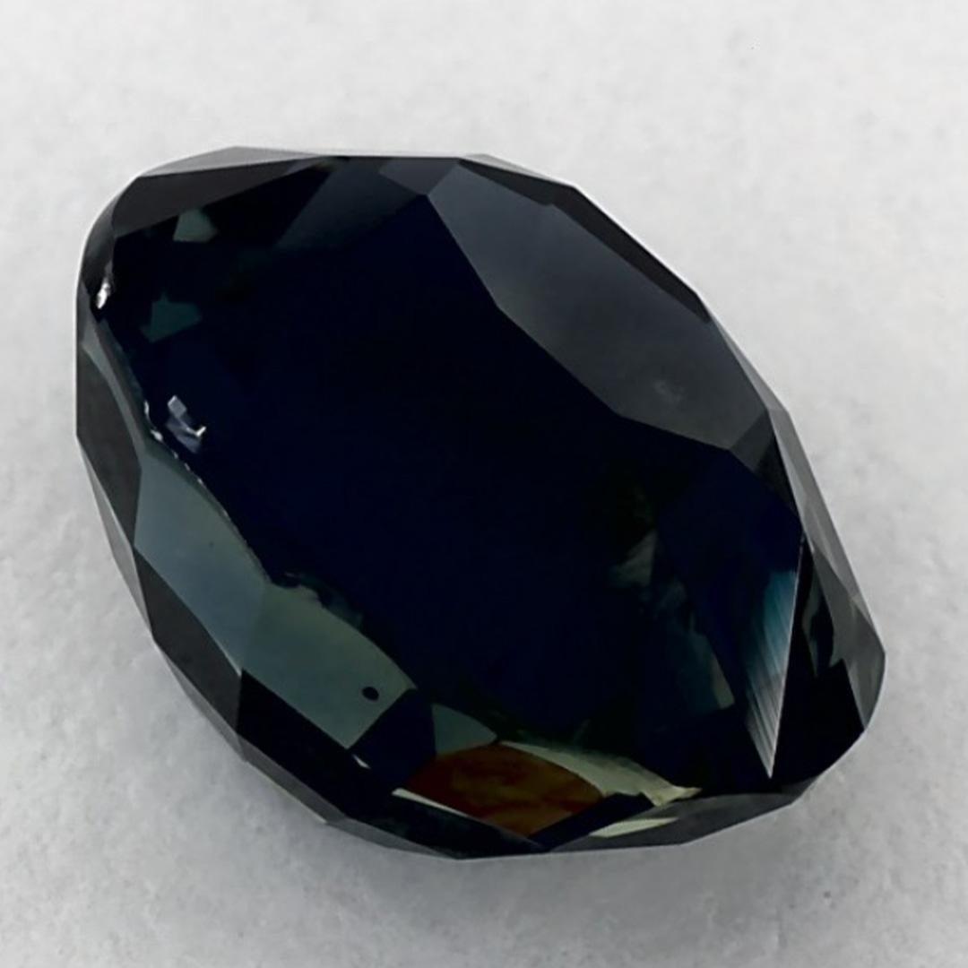 4.05 Ct Green Sapphire Oval Loose Gemstone (Saphir vert ovale en vrac) en vente 1