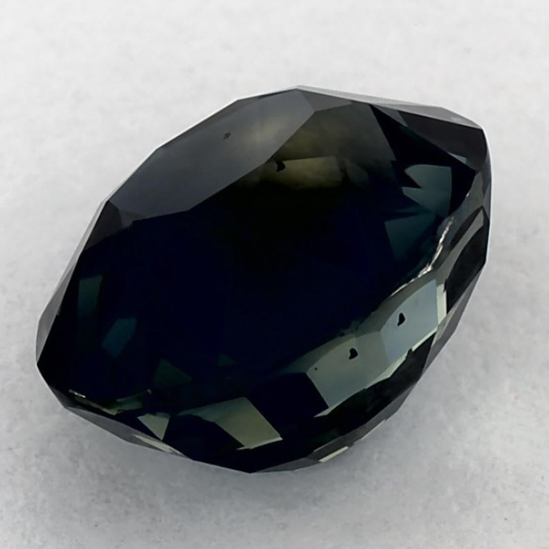 4.05 Ct Green Sapphire Oval Loose Gemstone (Saphir vert ovale en vrac) en vente 3