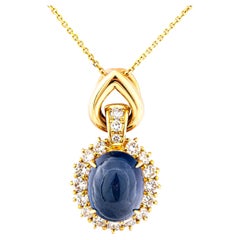 4.05 ct Natural Sapphire and 0.60 ct Natural Daimonds Pendant, No Reserve Price