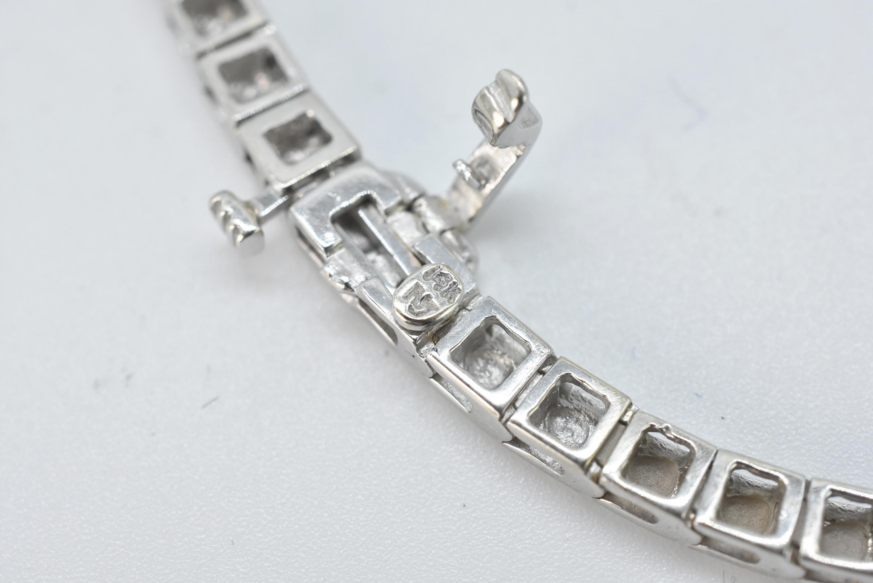 4.05cttw Diamond and White Gold Necklace For Sale 2