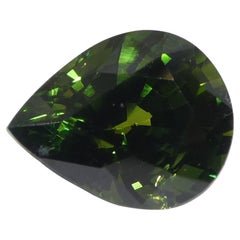 4.05ct Pear Bluish Green Sapphire GIA Certified Australia