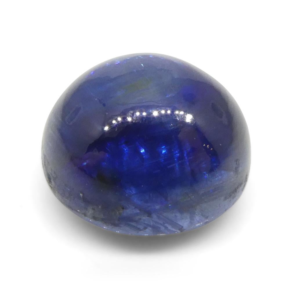 Kyanite bleue cabochon rond de 4,05 carats du Brésil  en vente 5