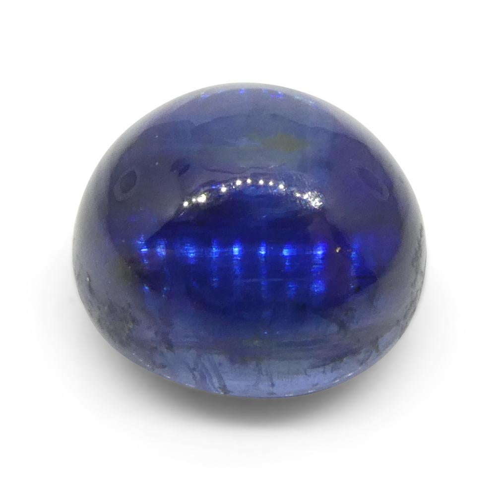 Kyanite bleue cabochon rond de 4,05 carats du Brésil  en vente 6