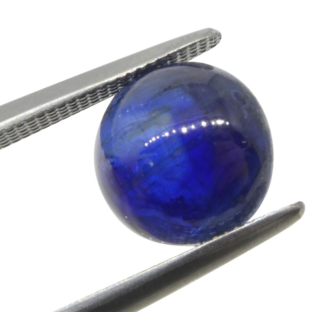 Kyanite bleue cabochon rond de 4,05 carats du Brésil  en vente 7