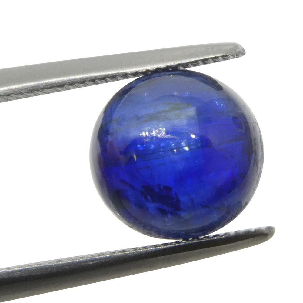 Kyanite bleue cabochon rond de 4,05 carats du Brésil  en vente 8