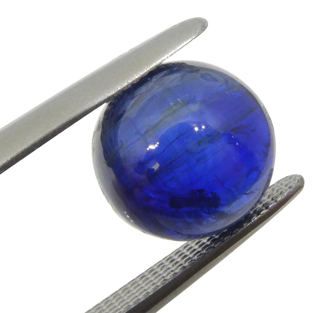 Round Cut 4.05ct Round Cabochon Blue Kyanite from Brazil  For Sale