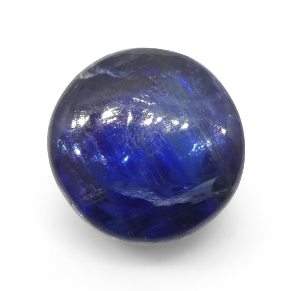 4.05ct Round Cabochon Blue Kyanite from Brazil  In New Condition For Sale In Toronto, Ontario