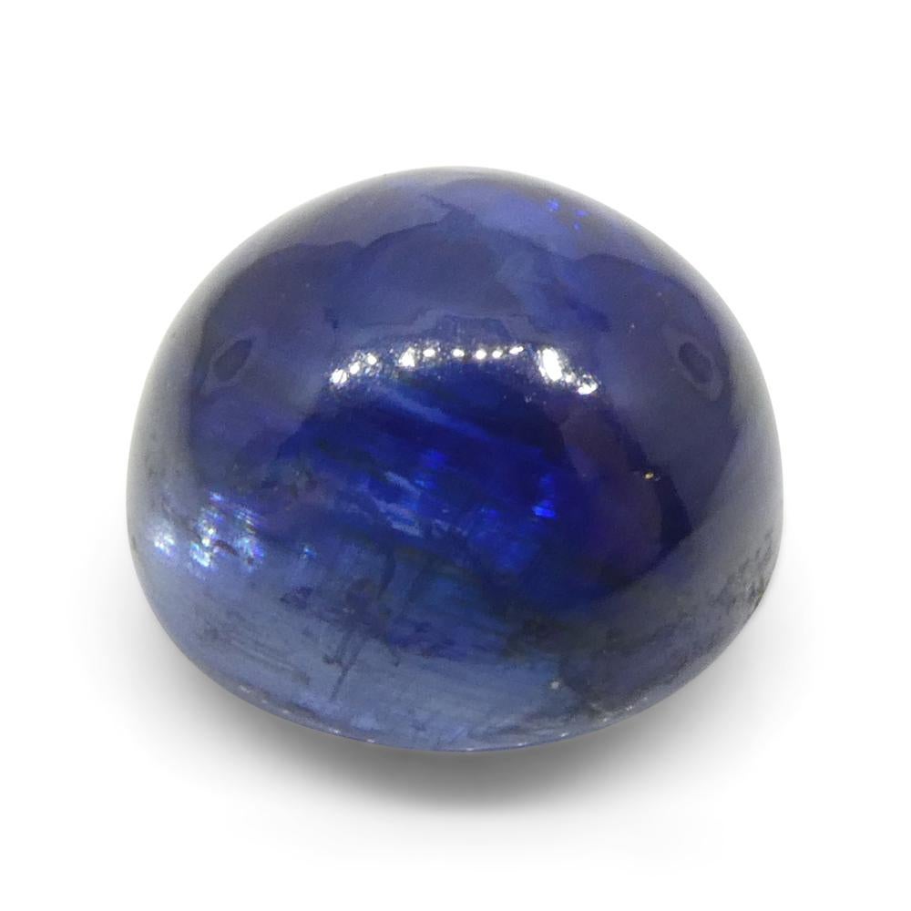 Kyanite bleue cabochon rond de 4,05 carats du Brésil  en vente 2