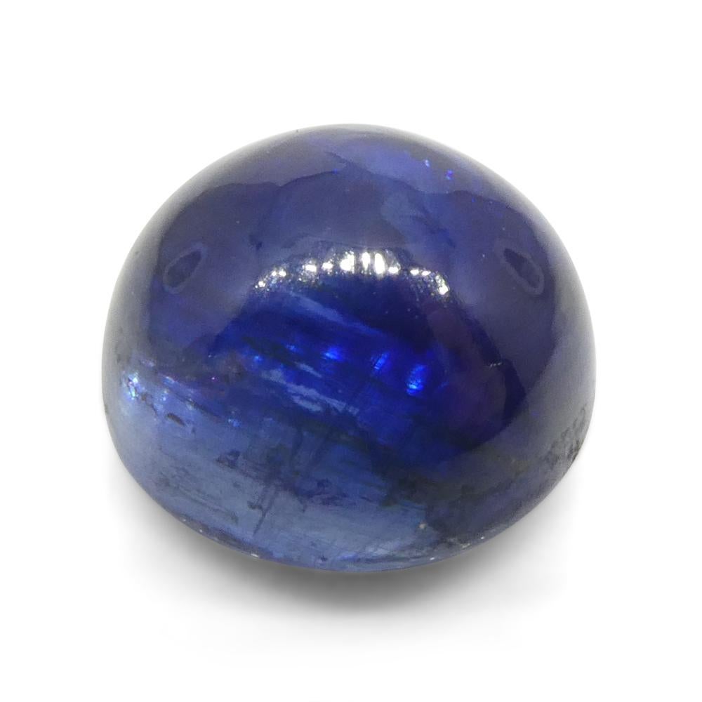 Kyanite bleue cabochon rond de 4,05 carats du Brésil  en vente 3