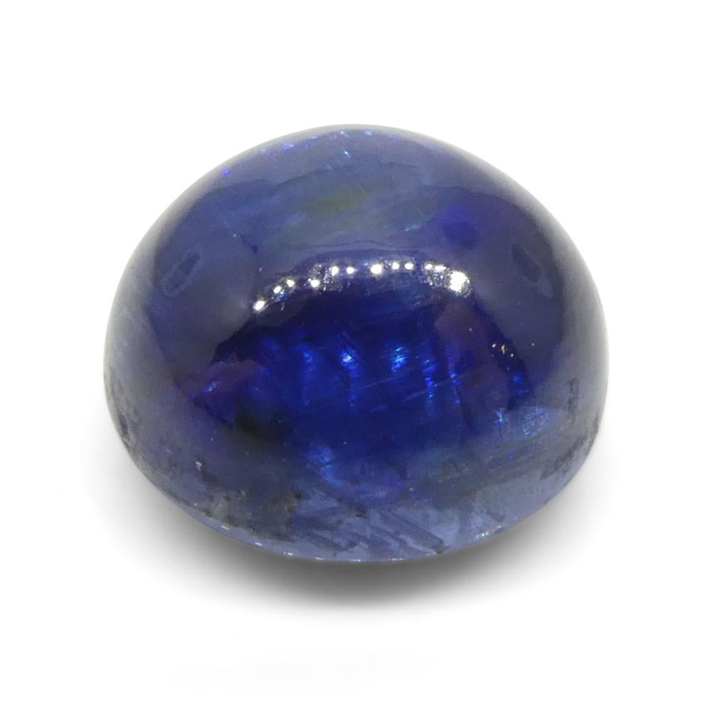 Kyanite bleue cabochon rond de 4,05 carats du Brésil  en vente 4