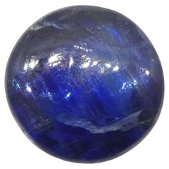 Kyanite bleue cabochon rond de 4,05 carats du Brésil 