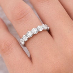4,05ct SI/H Rundschliff Diamant Eternity Band Ring 14k Weißgold