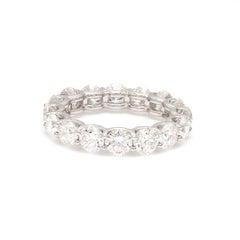 4.05ct SI/H Round Cut Diamond Eternity Band Ring 18k White Gold
