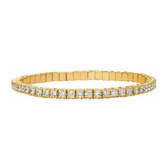 Bracciale allungato con diamanti naturali da 4,06 carati G-H SI in oro giallo 14K