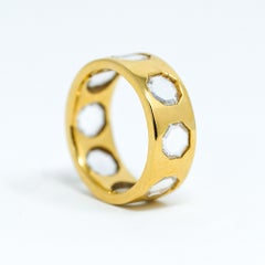 4.06 Carat Portrait Diamond Eternity Ring in 18k Gold One of a Kind