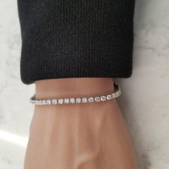 4.06 Carat Round Diamond 4-Prong Bracelet in 14K White Gold Timeless Brilliance