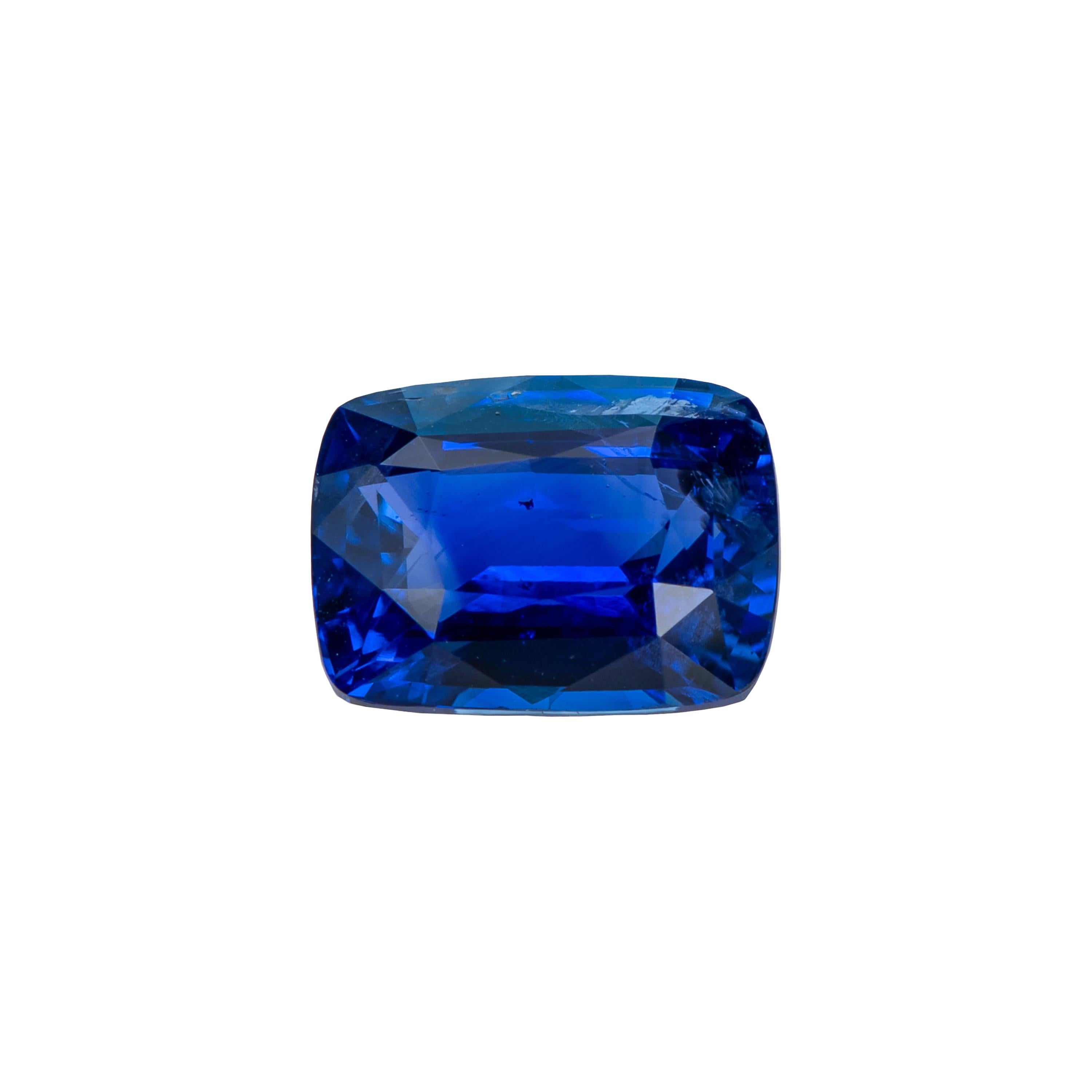 4.06 Carat Vivid Blue Sapphire, Sri Lanka, Unheated, Ceylon Royal Blue
