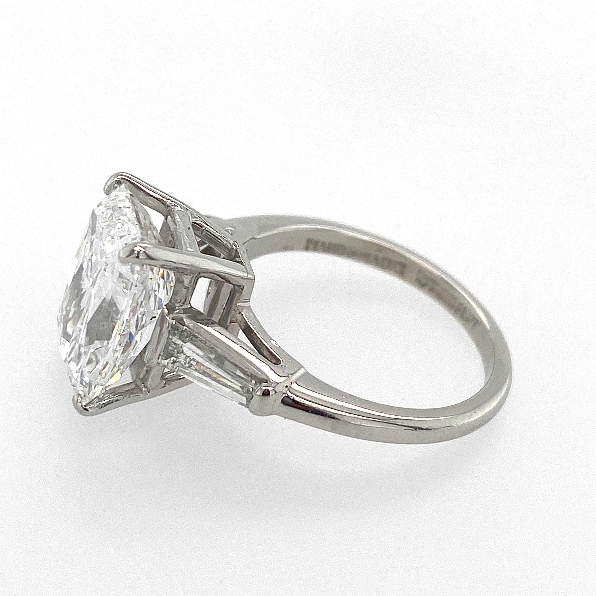 4.06 Carat E-VVS1 GIA Certified Radiant Cut Diamond in Deco-Era Platinum Ring 10
