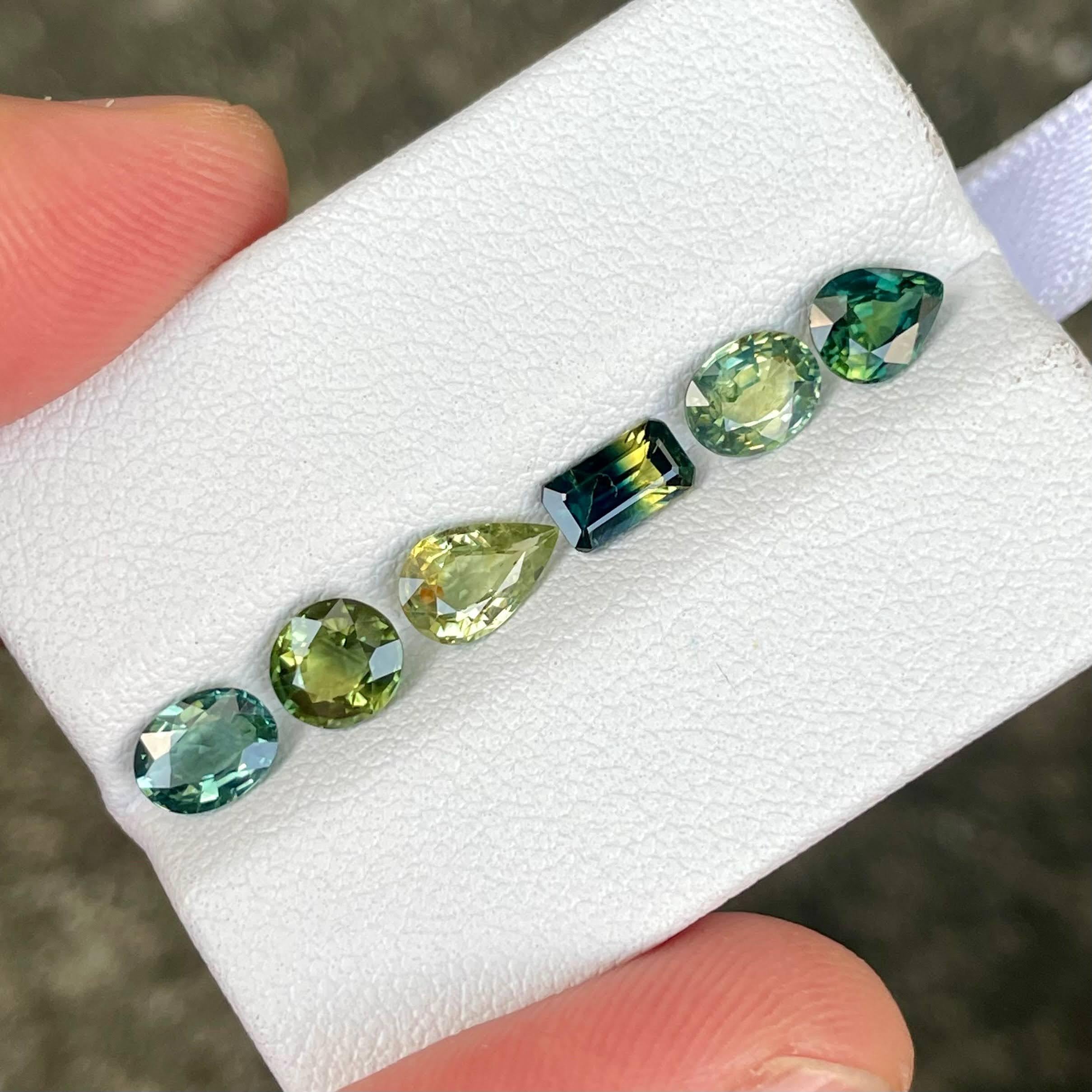 Weight 4.06 carats 
No of pieces 06
Treatment Heated 
Origin Madagascar 
Clarity VVS



This stunning lot consists of  6 multi colored sapphire gemstones with a total carat weight of 4.06 carats. These gemstones originate from the gem-rich lands of