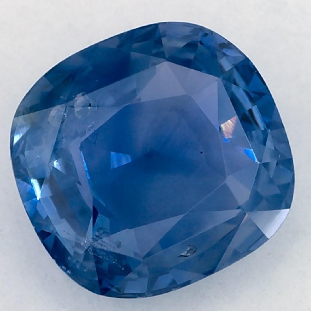 4.06 Karat Blauer Saphir Cushion Loser Edelstein (Kissenschliff) im Angebot