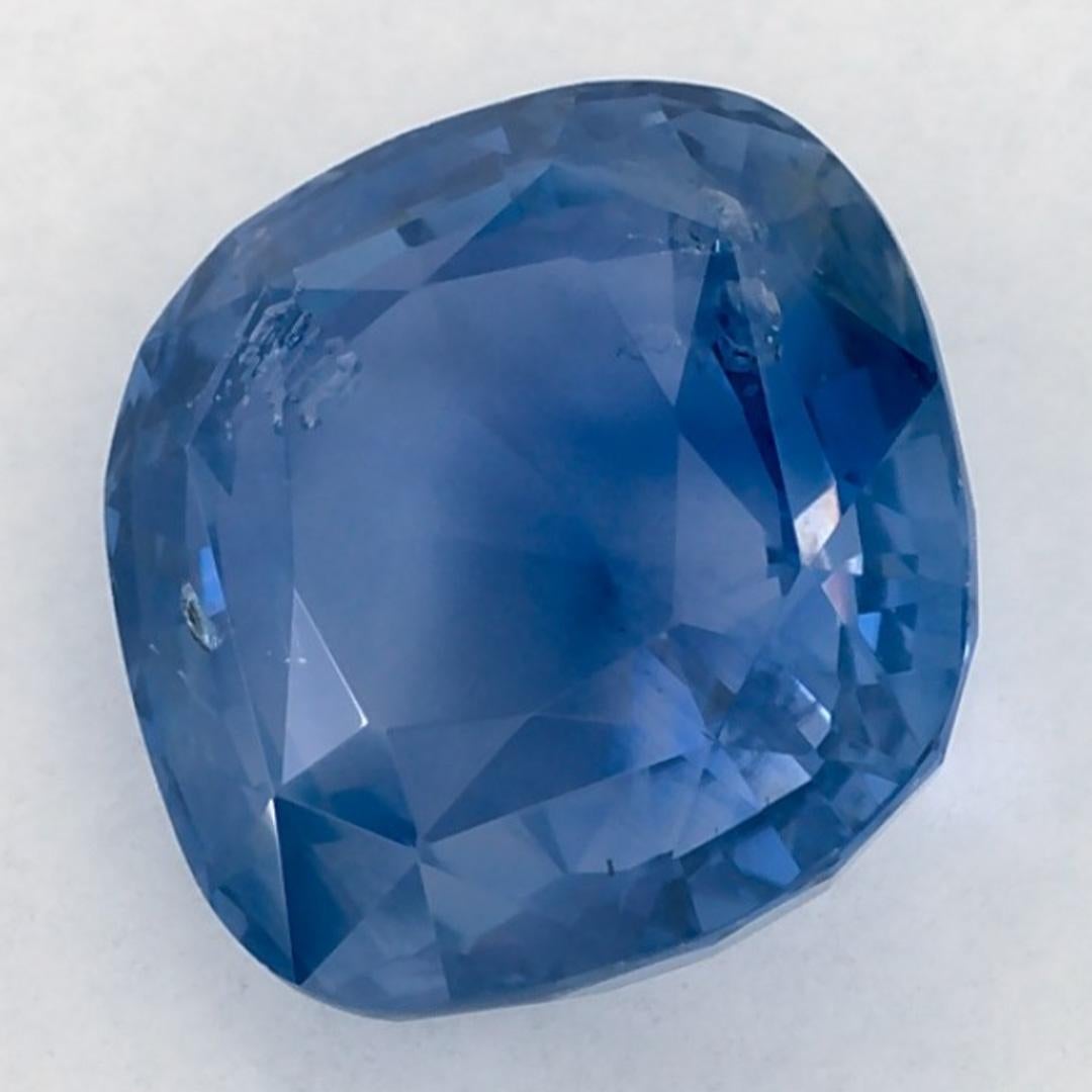 4.06 Karat Blauer Saphir Cushion Loser Edelstein Damen im Angebot