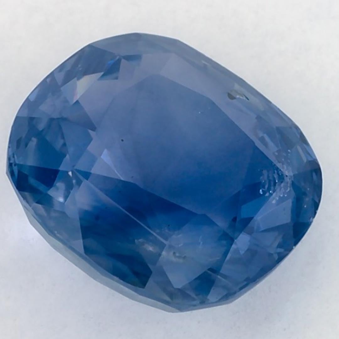 4.06 Karat Blauer Saphir Cushion Loser Edelstein im Angebot 1