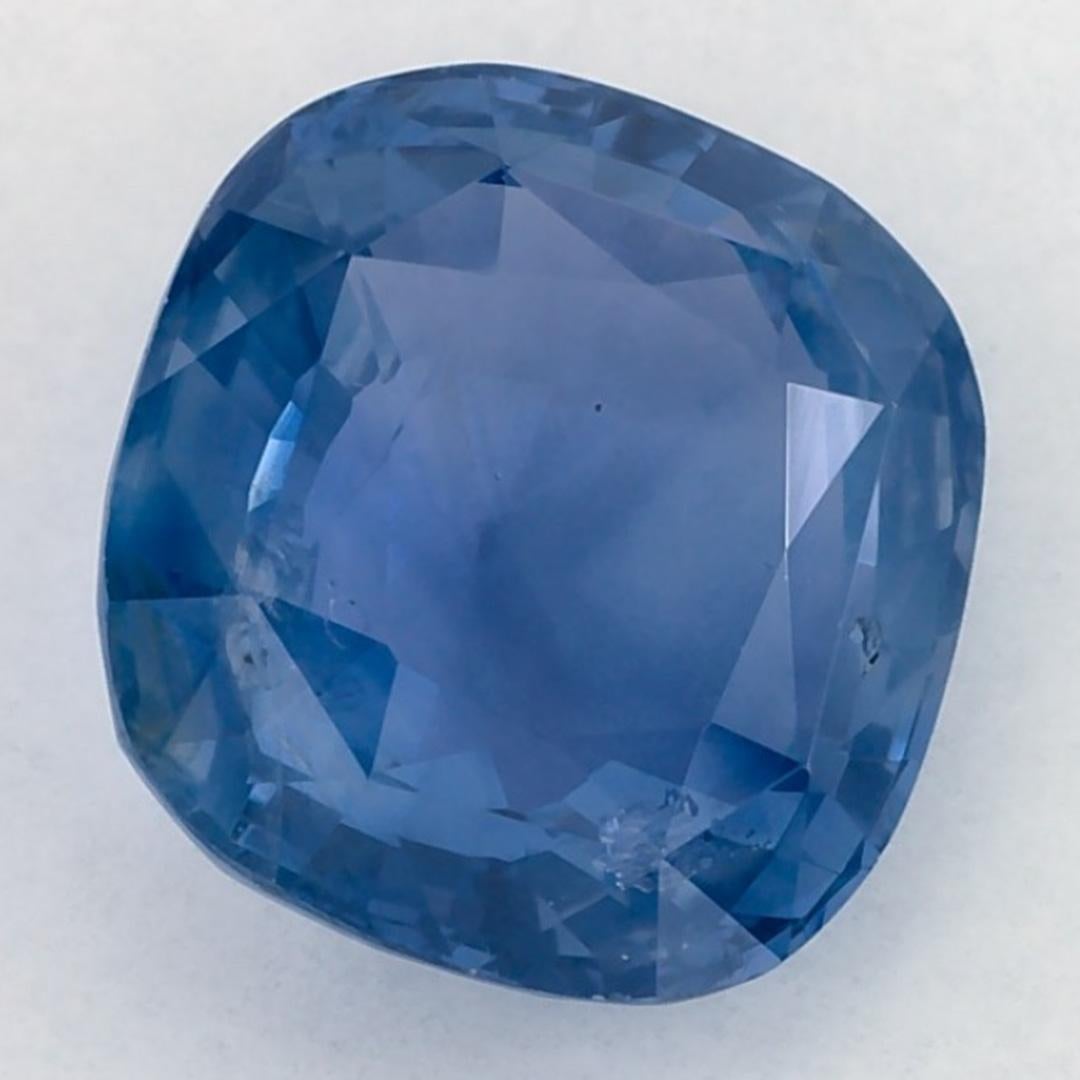 4.06 Karat Blauer Saphir Cushion Loser Edelstein im Angebot 2