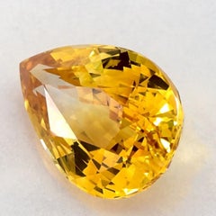 4.06 Ct Yellow Sapphire Pear Loose Gemstone