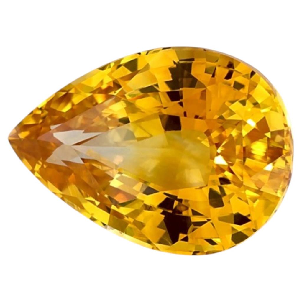 4.06 Ct Yellow Sapphire Pear Loose Gemstone (pierre précieuse en vrac)