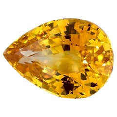 4.06 Ct Yellow Sapphire Pear Loose Gemstone