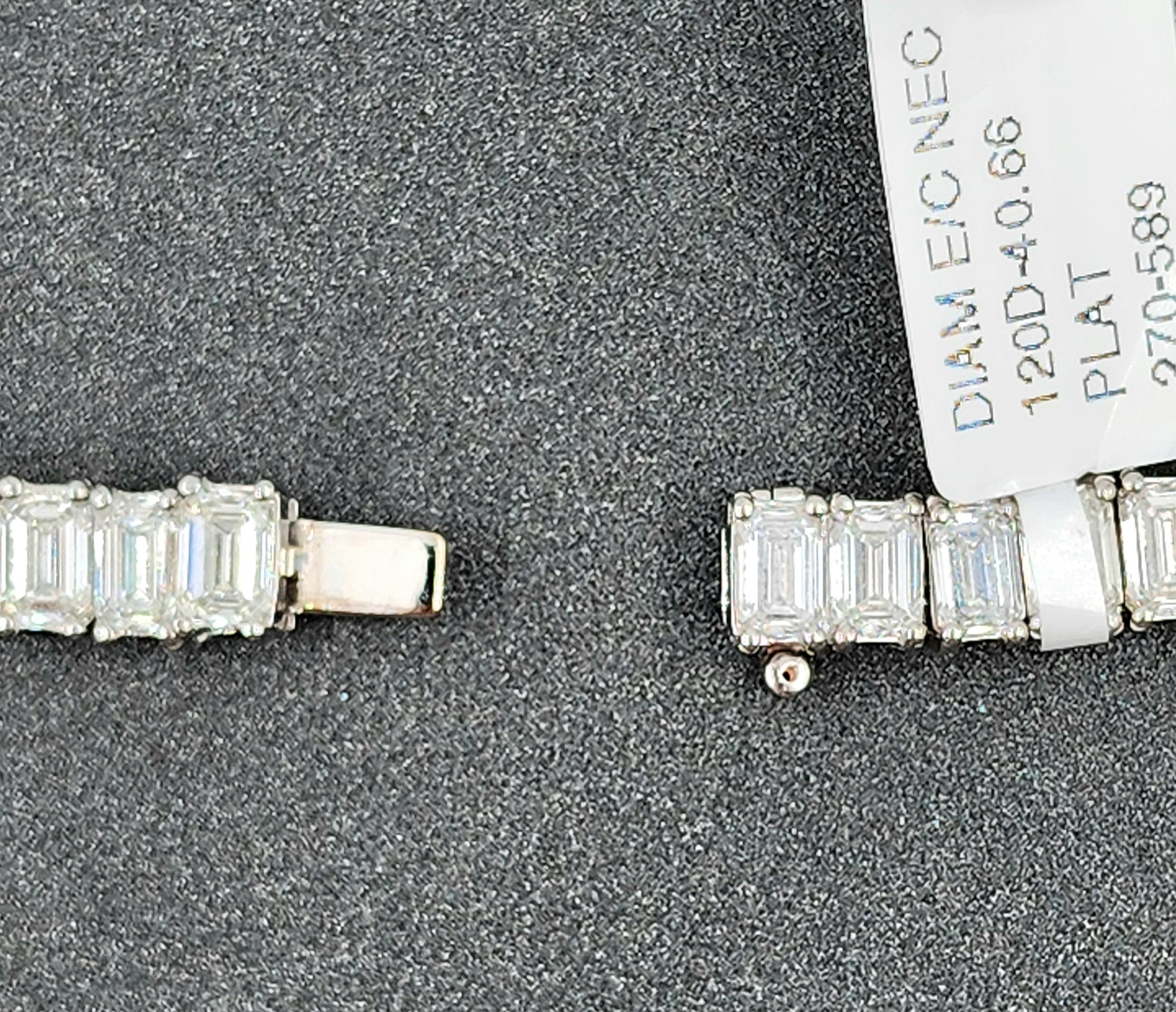 40,66 ct Smaragd-Diamant-Tennis-Halskette 2