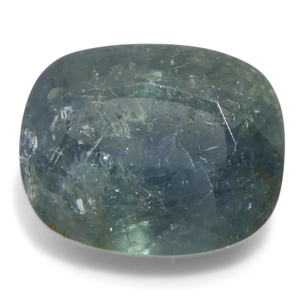 Zaffiro blu verde acqua a cuscino da 4,06 carati proveniente dall'Africa orientale In condizioni Nuovo in vendita a Toronto, Ontario