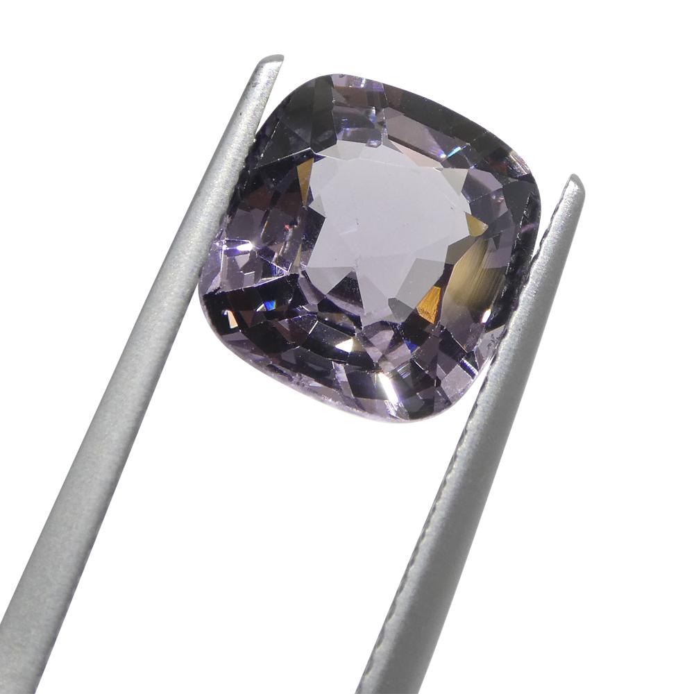 4.06ct Spinello viola rettangolare a cuscino dalla Birmania in vendita 6