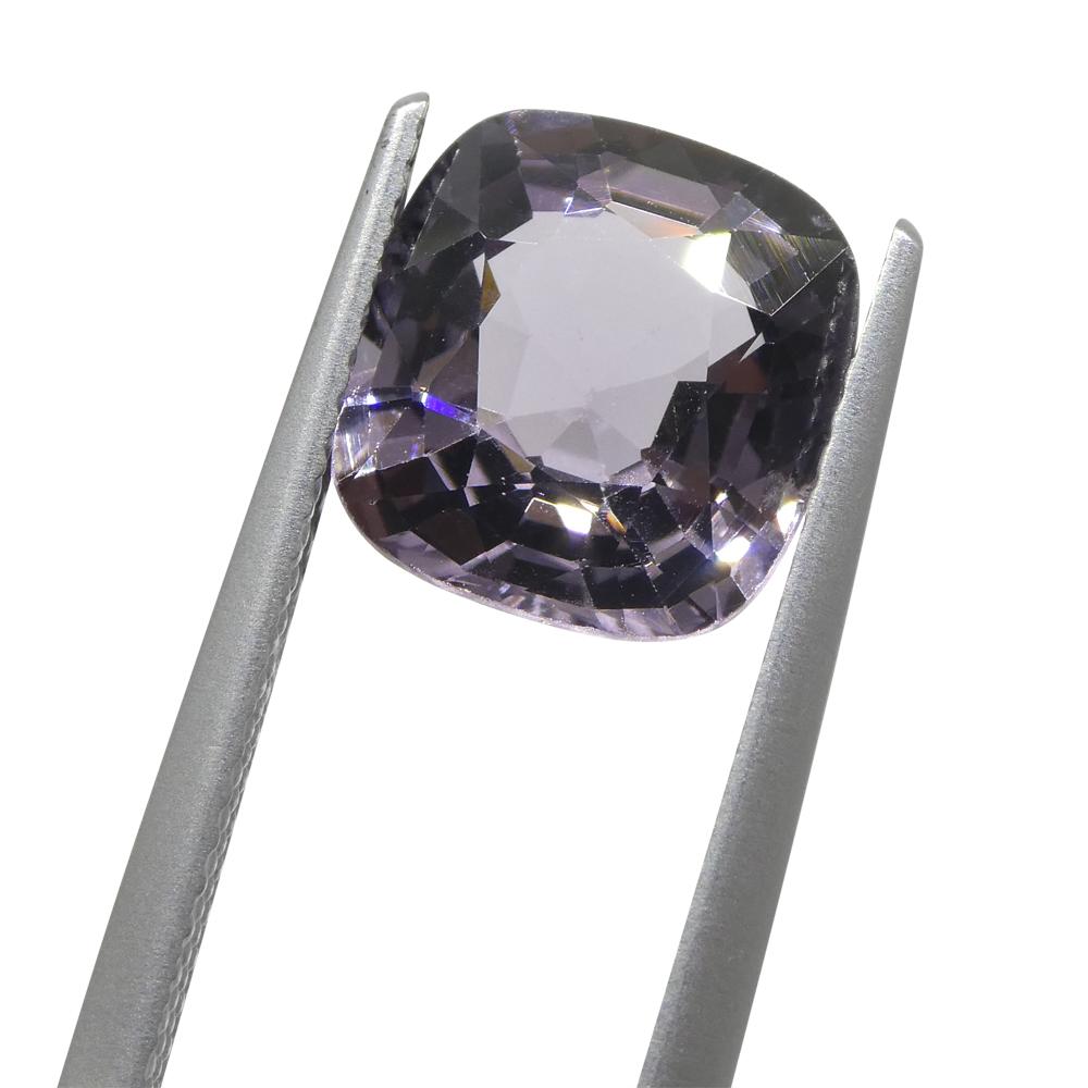 4.06ct Spinello viola rettangolare a cuscino dalla Birmania in vendita 7